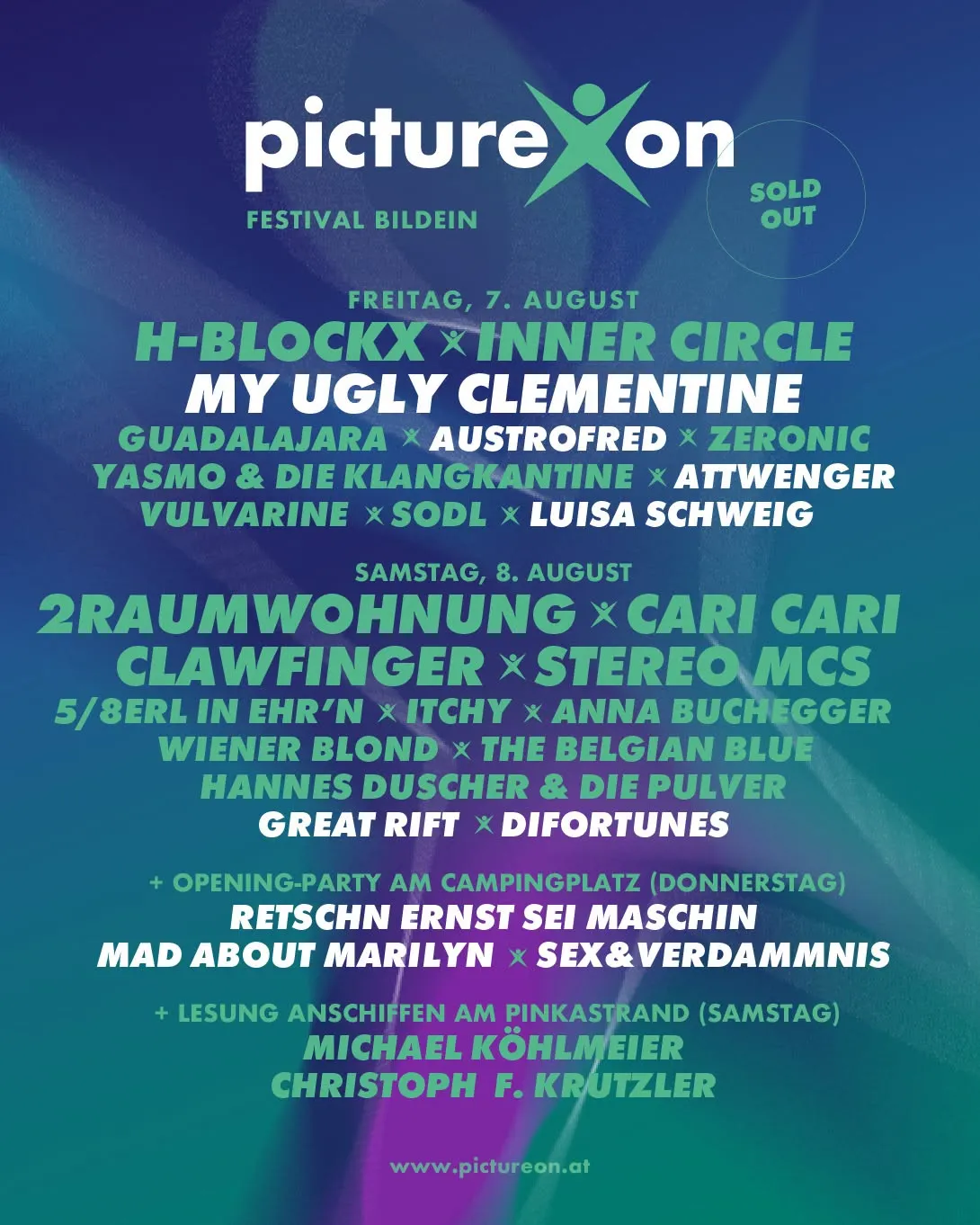 Plakat Picture On Festival Bildein 2026 — Sex & Verdammnis bei der Opening-Party am Campingplatz (Donnerstag)